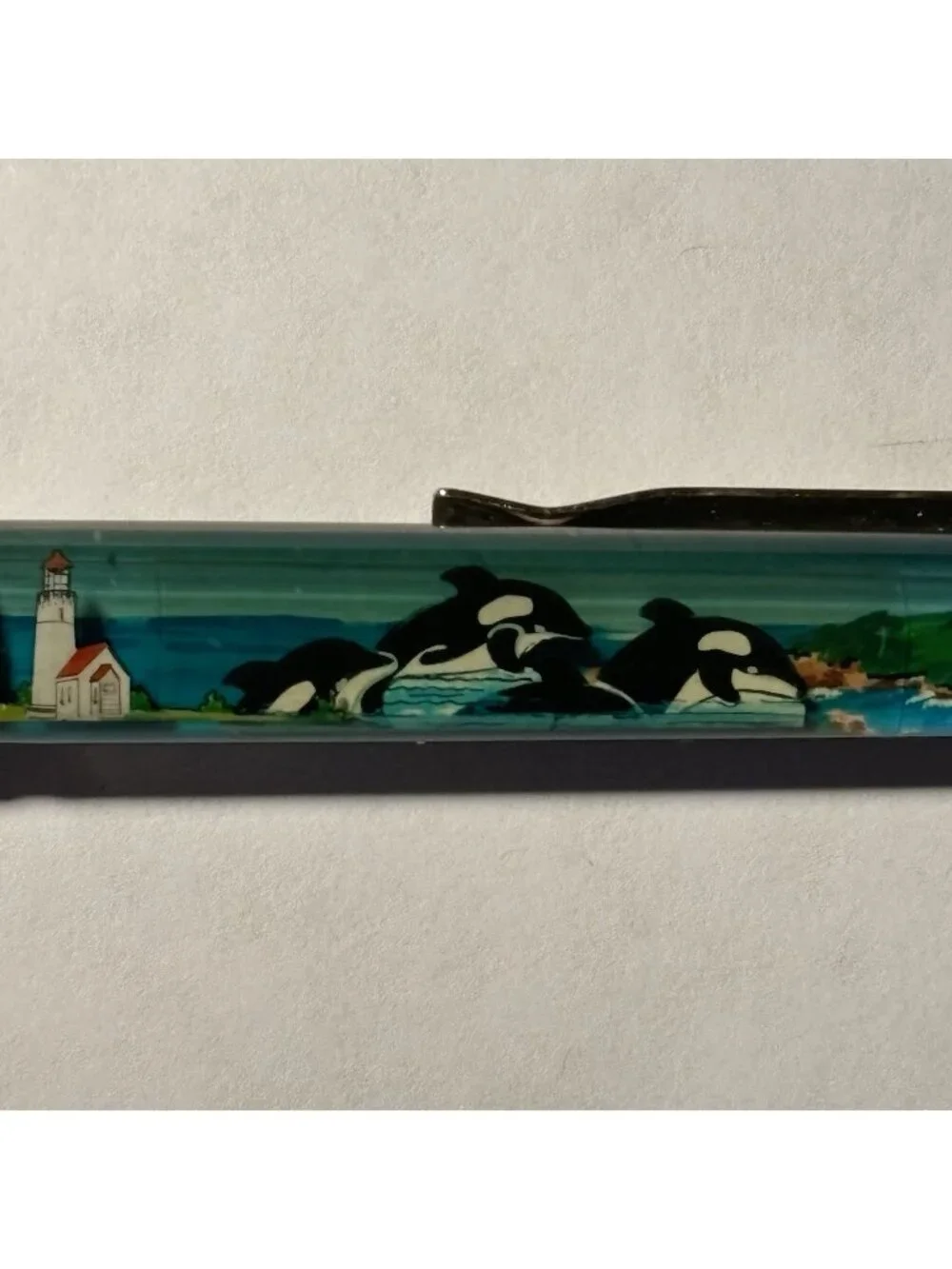 Whales Giants of the Deep Floaty Pen Orca Pod Moves by Ocean Lighthouse Vintage